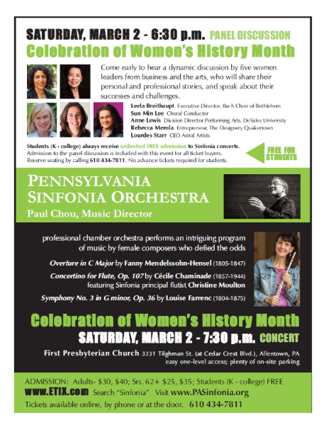 Sinfonia March2024 WomenConcertPanel Flyer